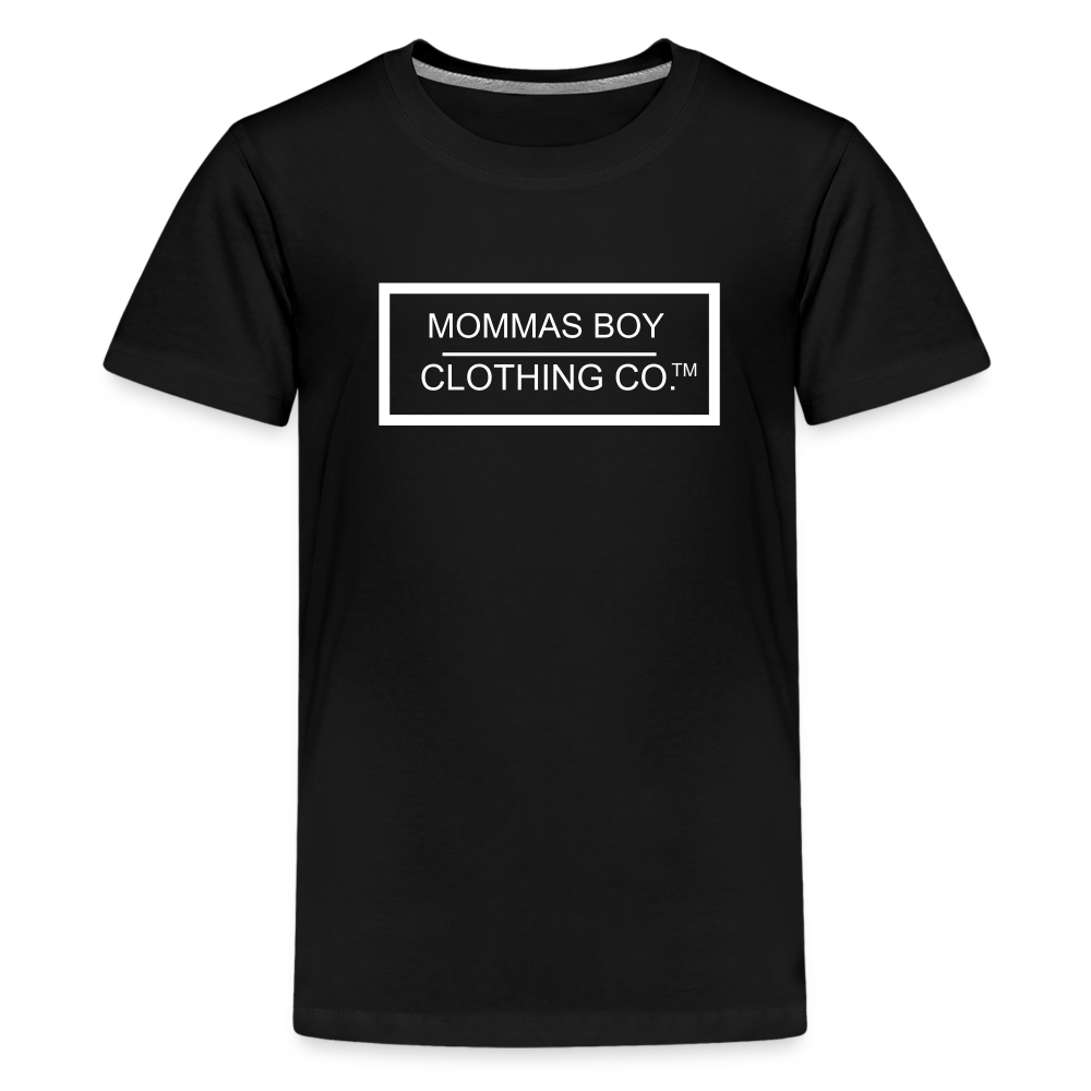 Mommas Boy CCO® - White Logo- Kids' Premium T-Shirt - black