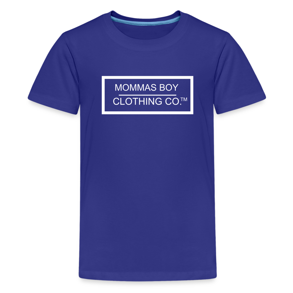 Mommas Boy CCO® - White Logo- Kids' Premium T-Shirt - royal blue