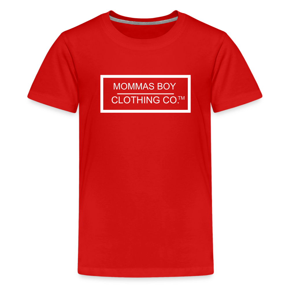 Mommas Boy CCO® - White Logo- Kids' Premium T-Shirt - red