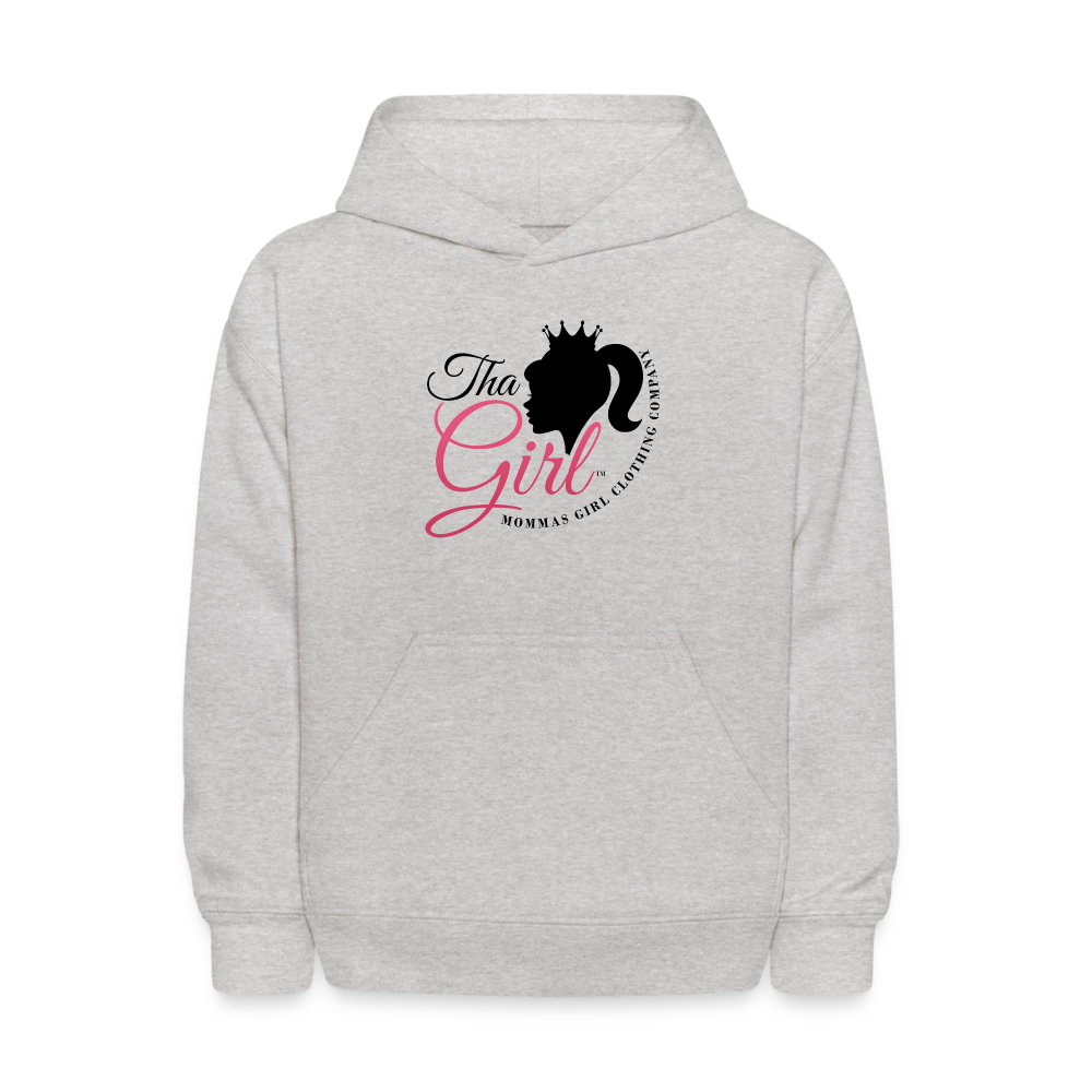 tha girl® - logo # 1 Kids' Hoodie - heather gray