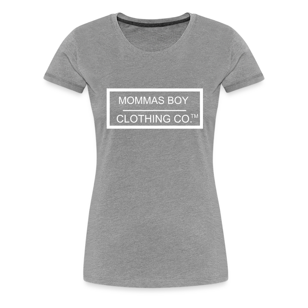 Mommas Boy Logo # 1 Women’s Fit Premium T-Shirt - heather gray