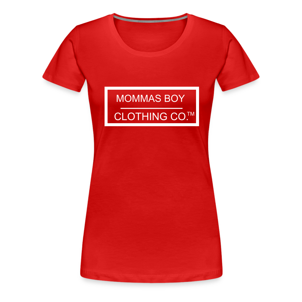 Mommas Boy Logo # 1 Women’s Fit Premium T-Shirt - red
