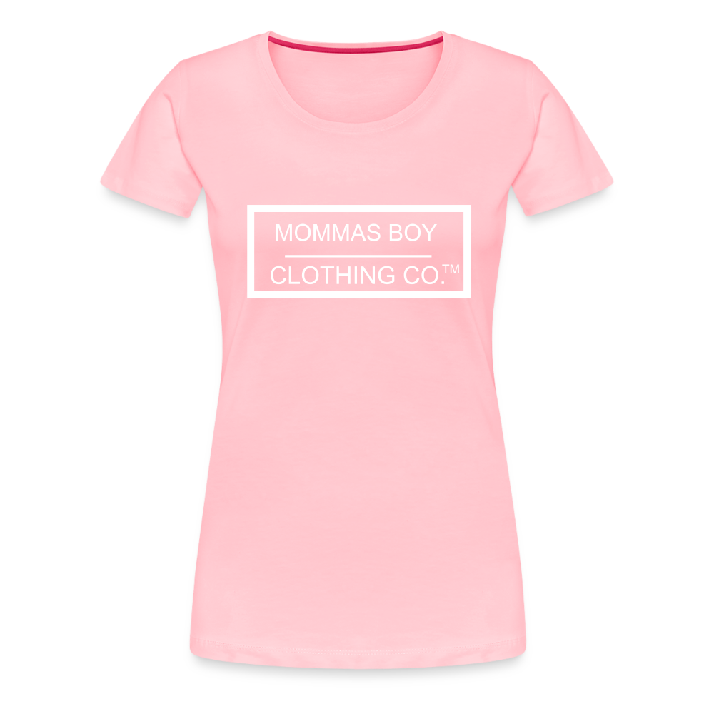 Mommas Boy Logo # 1 Women’s Fit Premium T-Shirt - pink