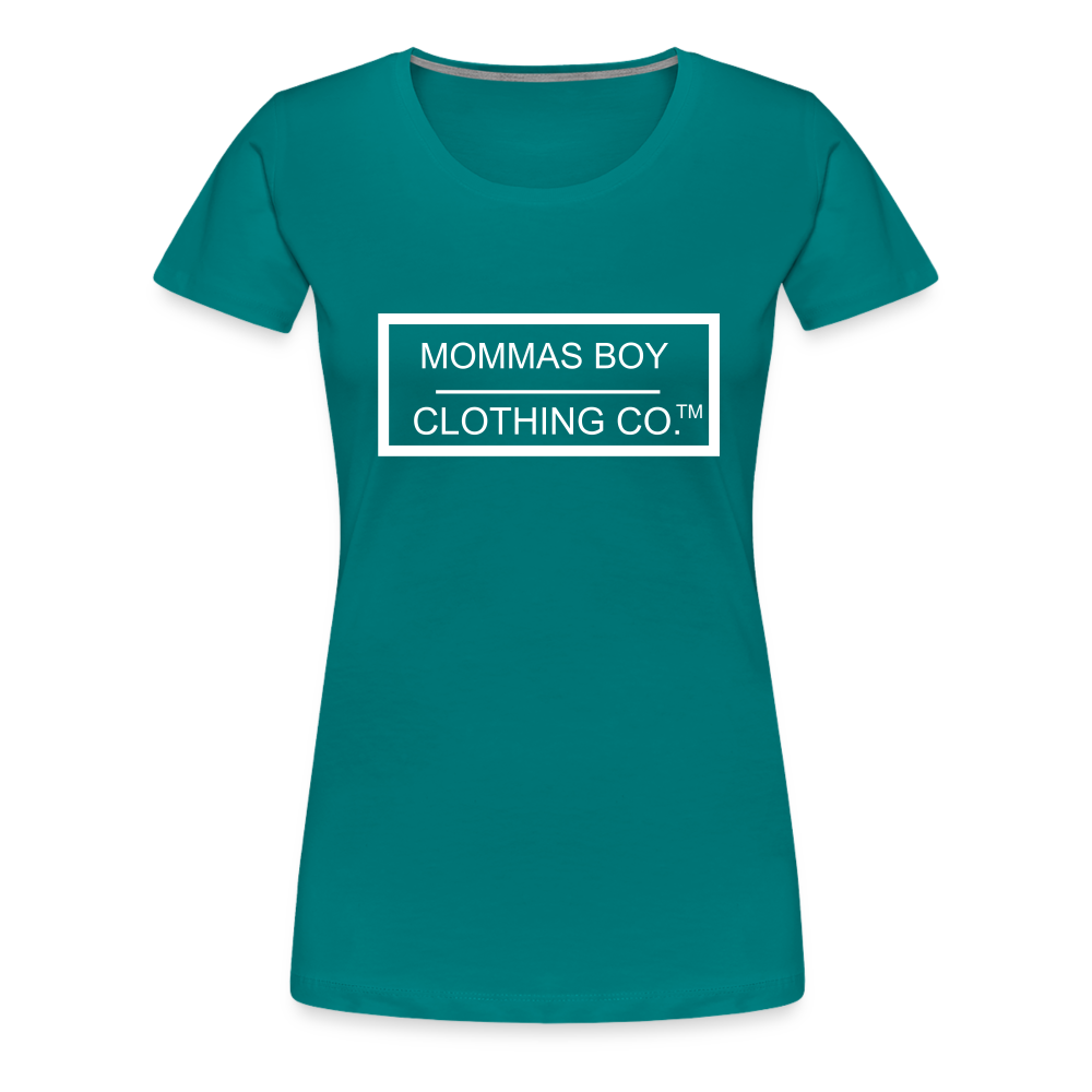 Mommas Boy Logo # 1 Women’s Fit Premium T-Shirt - teal