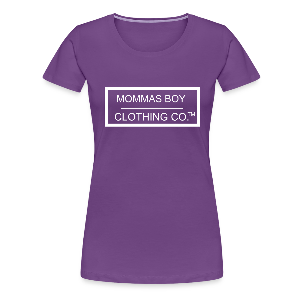 Mommas Boy Logo # 1 Women’s Fit Premium T-Shirt - purple