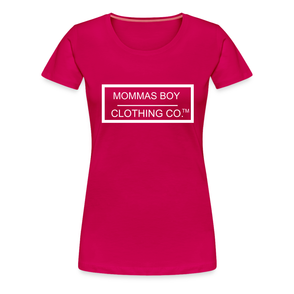 Mommas Boy Logo # 1 Women’s Fit Premium T-Shirt - dark pink