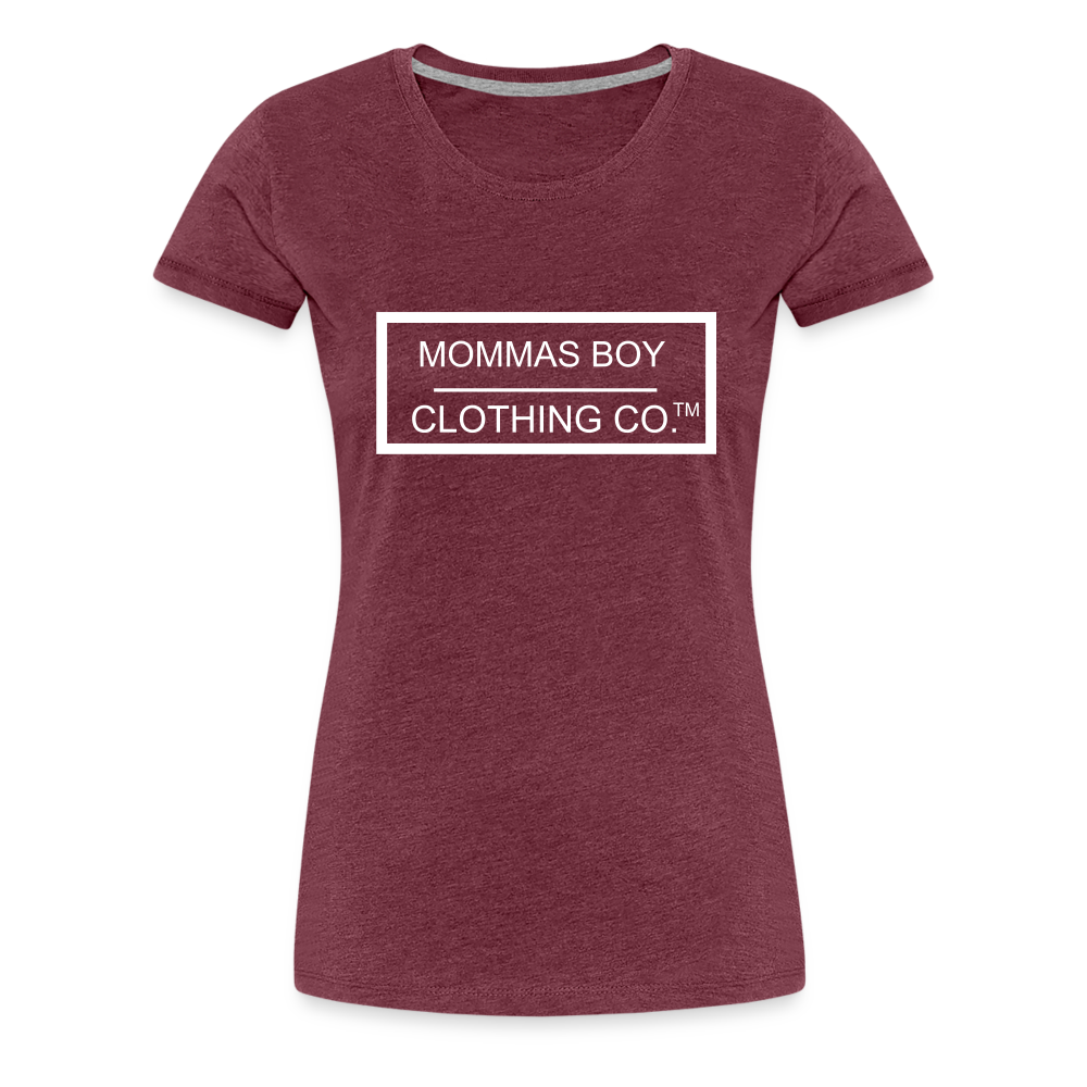 Mommas Boy Logo # 1 Women’s Fit Premium T-Shirt - heather burgundy