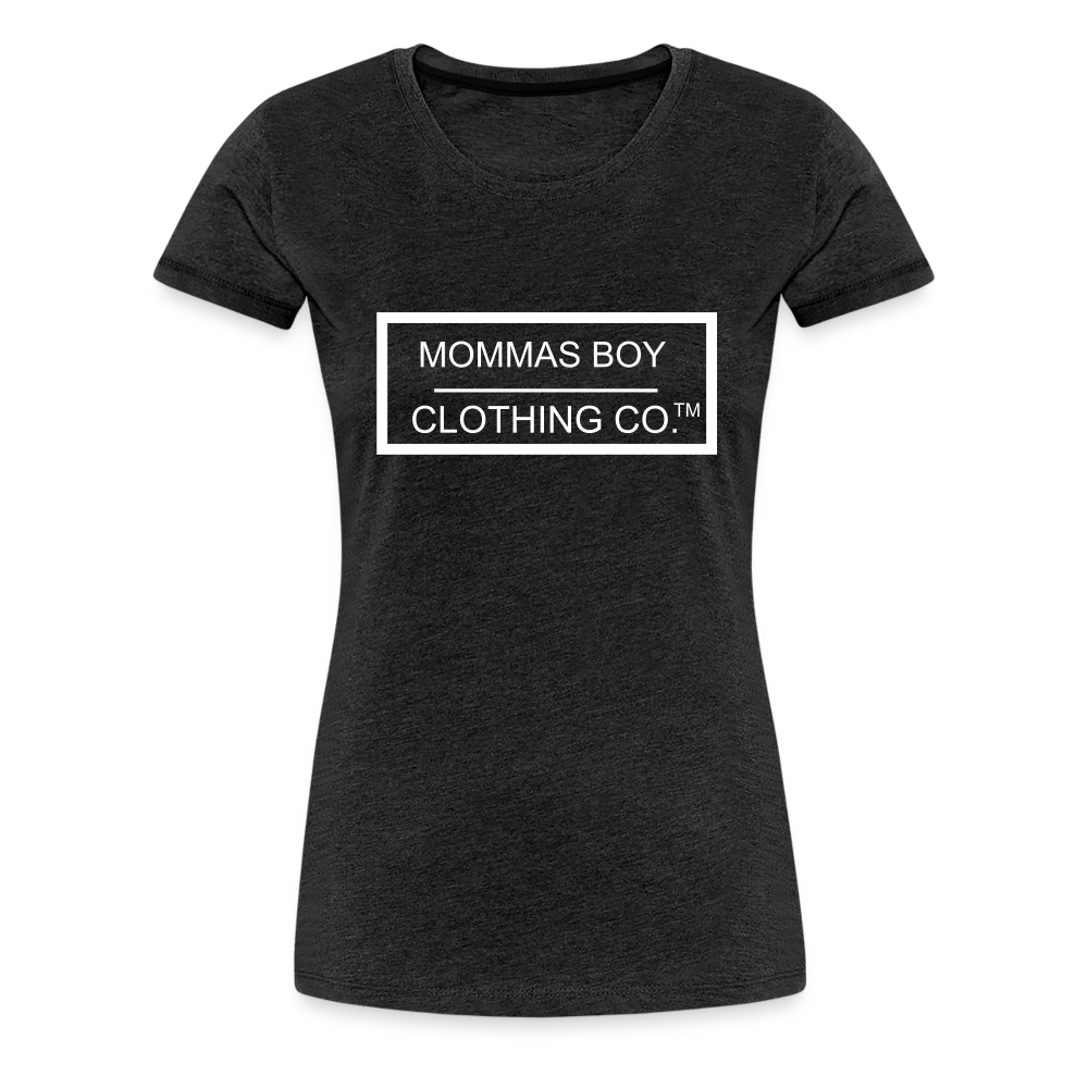Mommas Boy Logo # 1 Women’s Fit Premium T-Shirt - charcoal grey