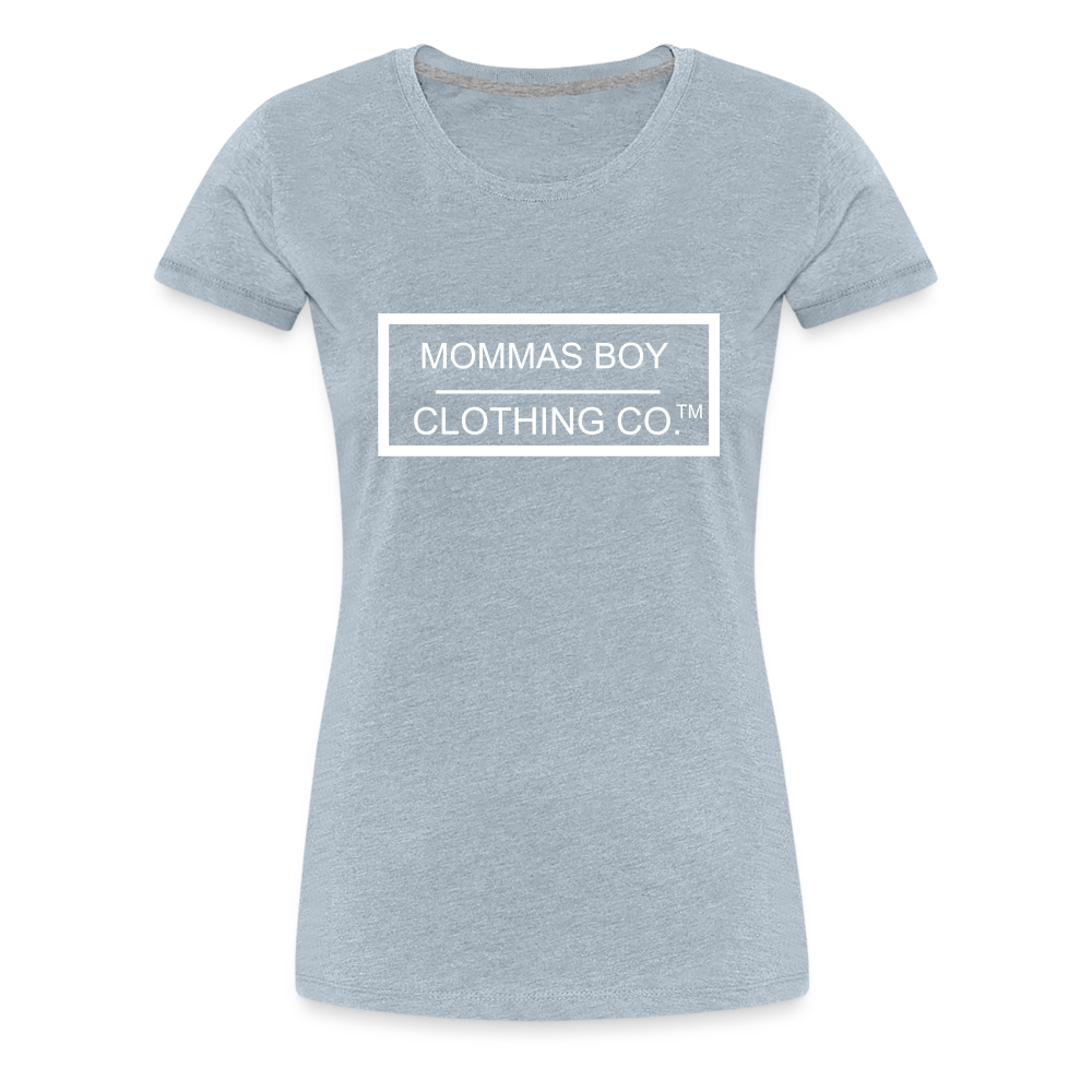 Mommas Boy Logo # 1 Women’s Fit Premium T-Shirt - heather ice blue
