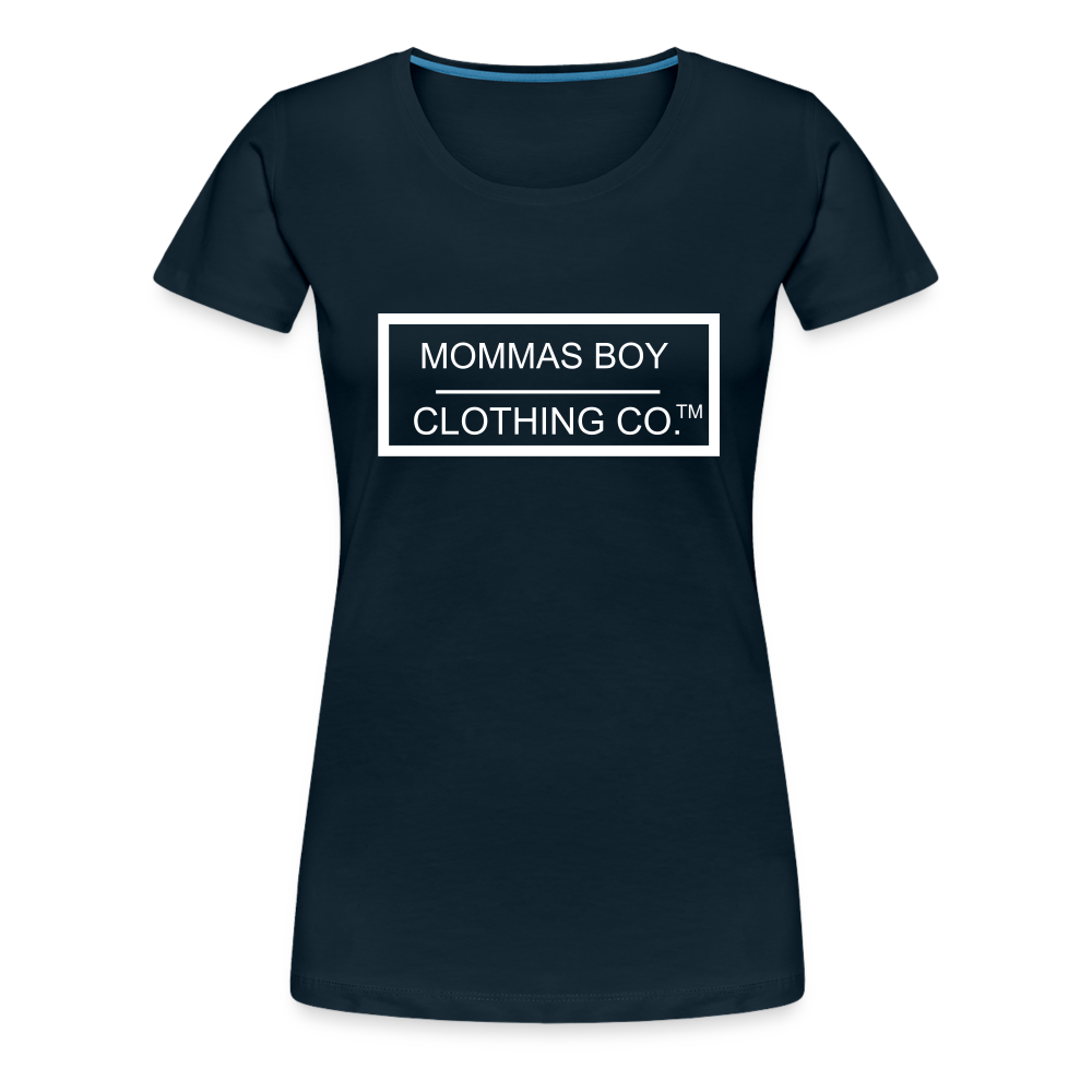 Mommas Boy Logo # 1 Women’s Fit Premium T-Shirt - deep navy