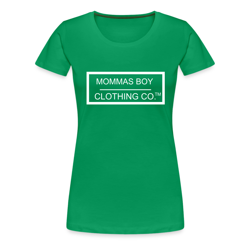 Mommas Boy Logo # 1 Women’s Fit Premium T-Shirt - kelly green