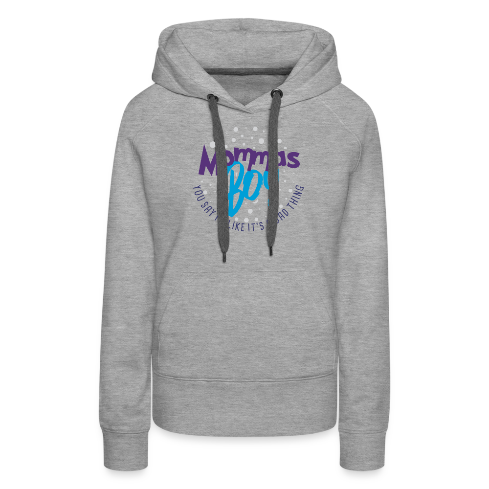 Mommas Boy Logo #2 - Women’s Fit Premium Hoodie - heather grey