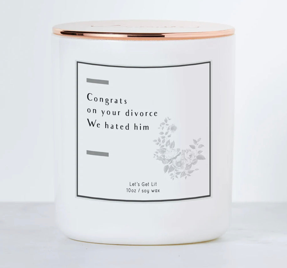 Congrats on your Divorce -Jar Candle