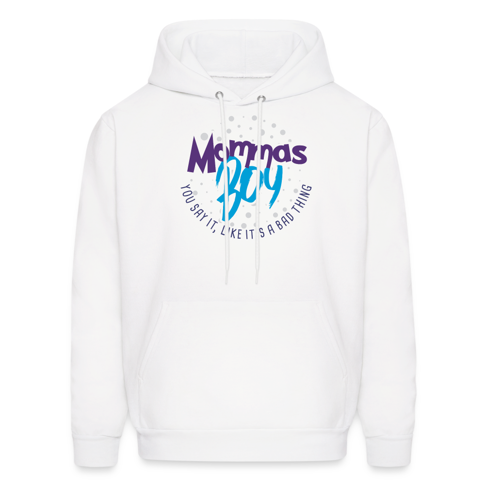 Mommas Boy - Logo #2 - Men's Hoodie - white
