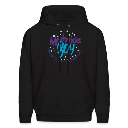 Mommas Boy - Logo #2 - Men's Hoodie - black