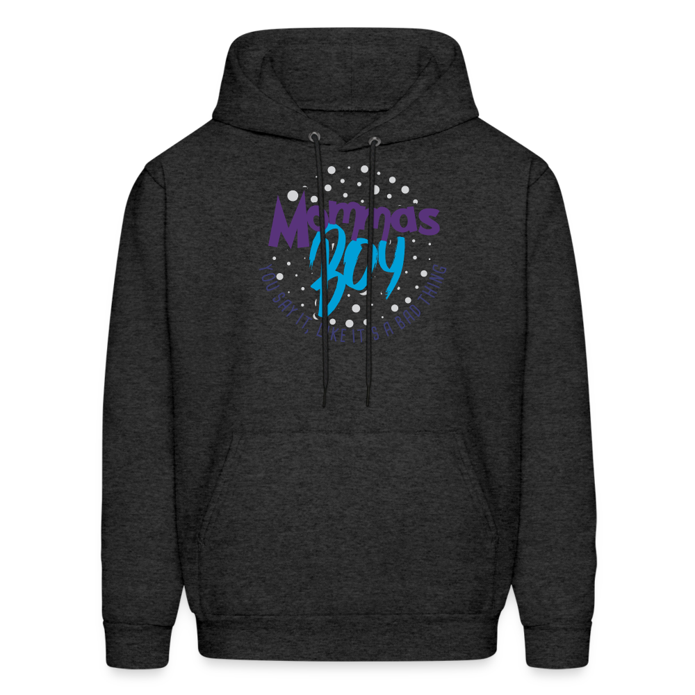 Mommas Boy - Logo #2 - Men's Hoodie - charcoal grey